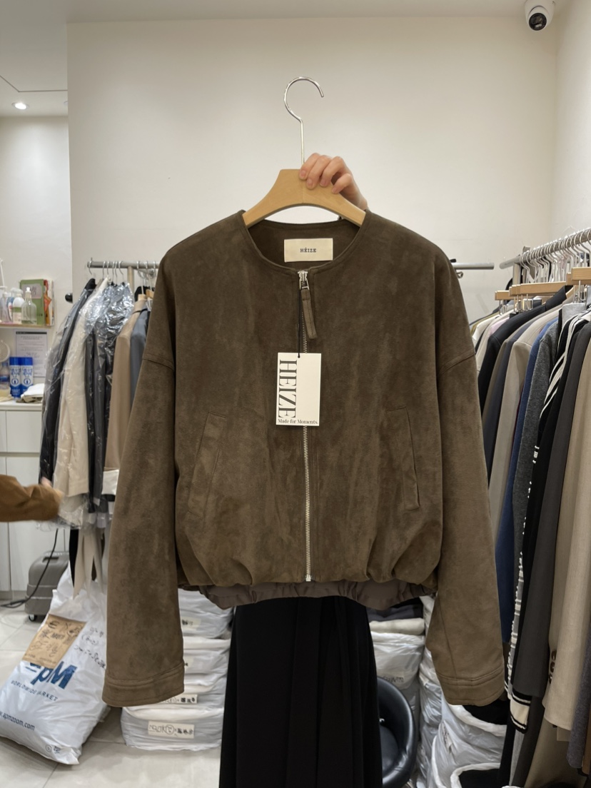 HEIZE東大門㊣實拍女士新品25秋冬職業熱賣推薦休閑夾克絨面革HEIZE夾克圖色2