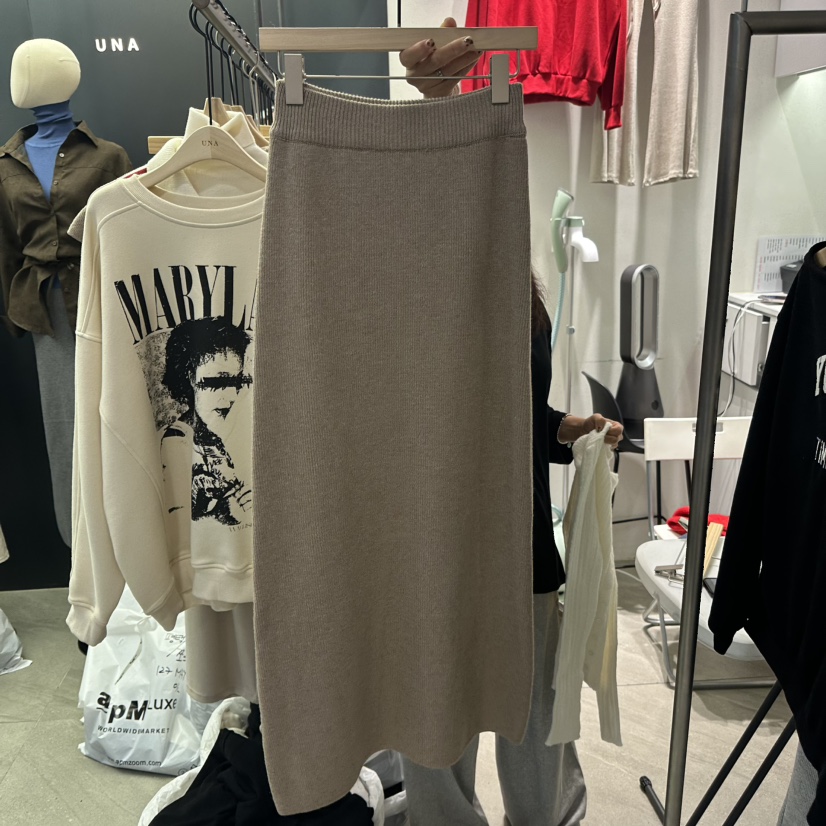 UNA/THE MAY韓國代購㊣女士新品休閑時尚真品熱賣25秋冬長裙THEMAY/UNA長裙圖色3
