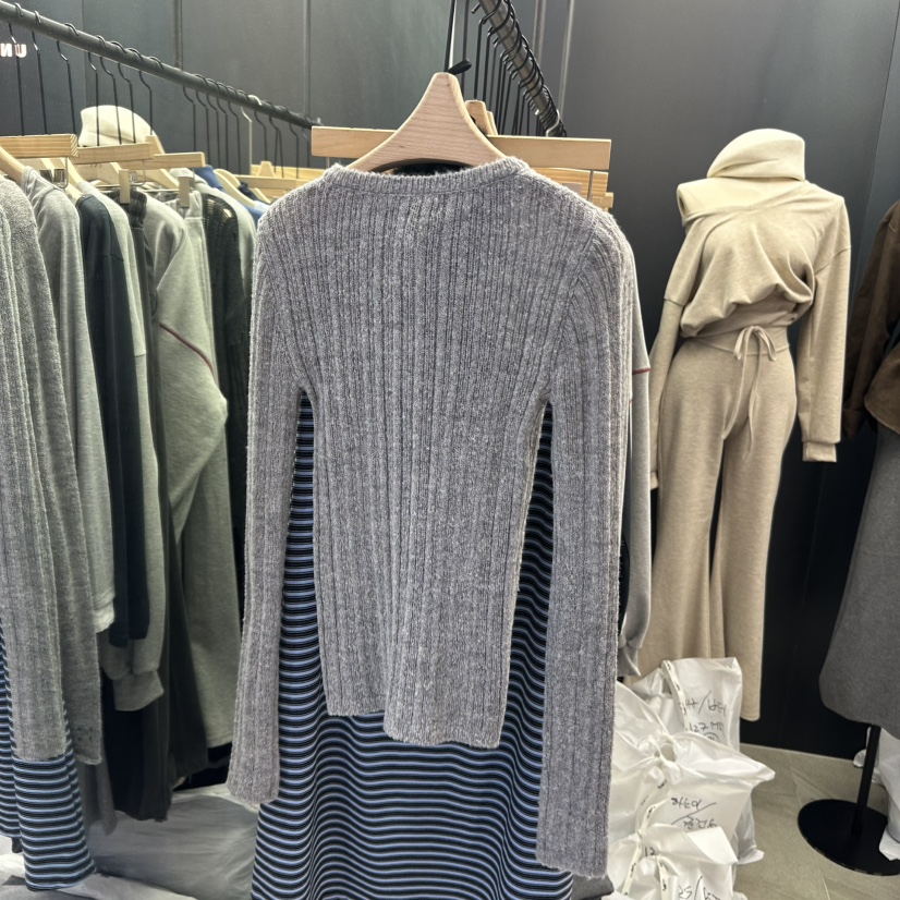 UNA/THE MAY東大門㊣實拍女士新品休閑25秋冬針織衫羊毛開衫THEMAY/UNA針織衫