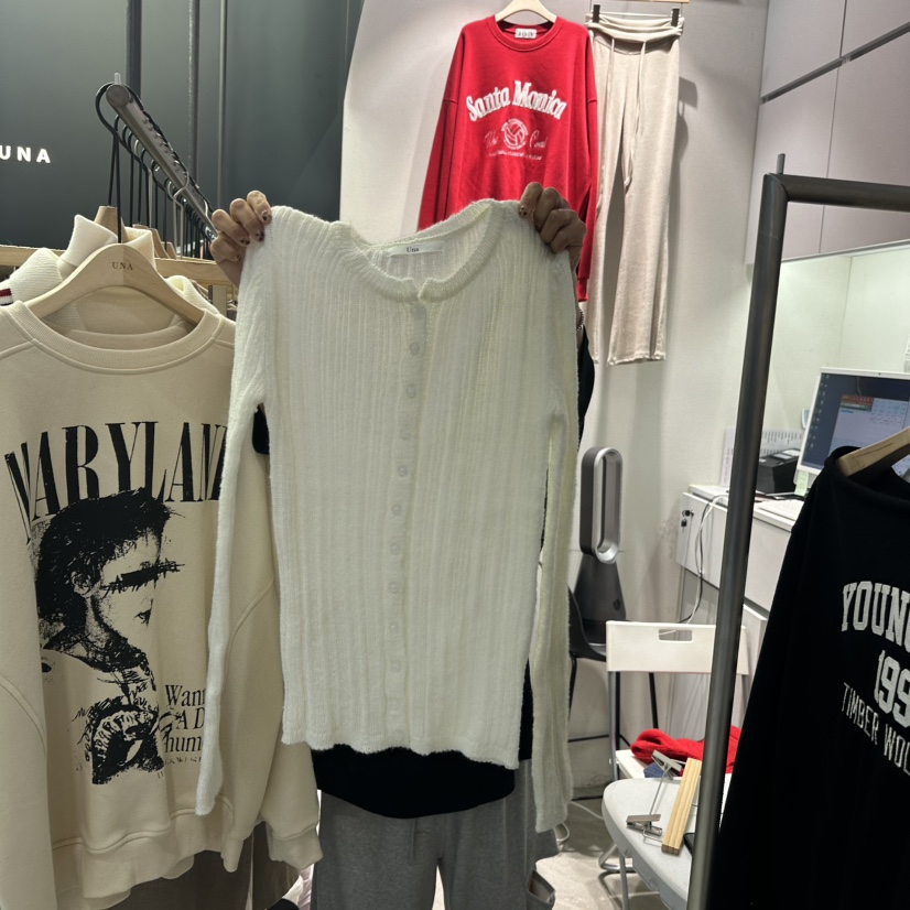 UNA/THE MAY東大門㊣實拍女士新品休閑25秋冬針織衫羊毛開衫THEMAY/UNA針織衫圖色5