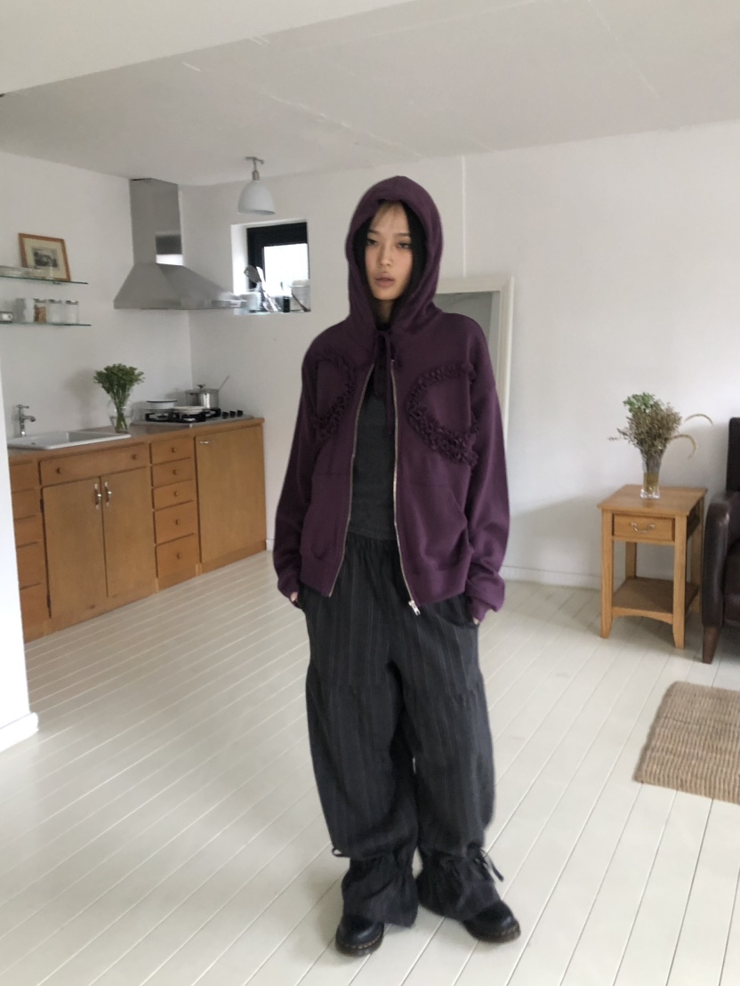 FLASH韓國直郵㊣女裝新款25秋冬熱賣時尚職業人氣夾克拉鏈連帽FLASH夾克