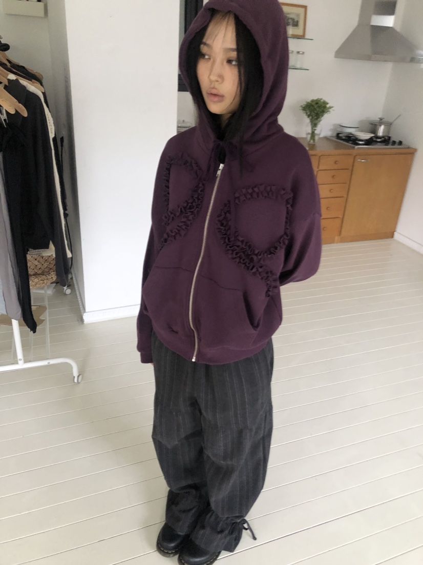 FLASH韓國直郵㊣女裝新款25秋冬熱賣時尚職業人氣夾克拉鏈連帽FLASH夾克