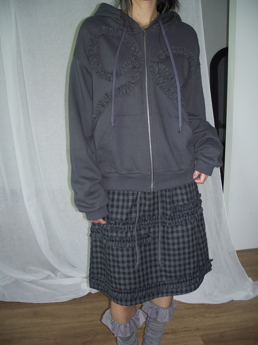 FLASH韓國直郵㊣女裝新款25秋冬熱賣時尚職業人氣夾克拉鏈連帽FLASH夾克