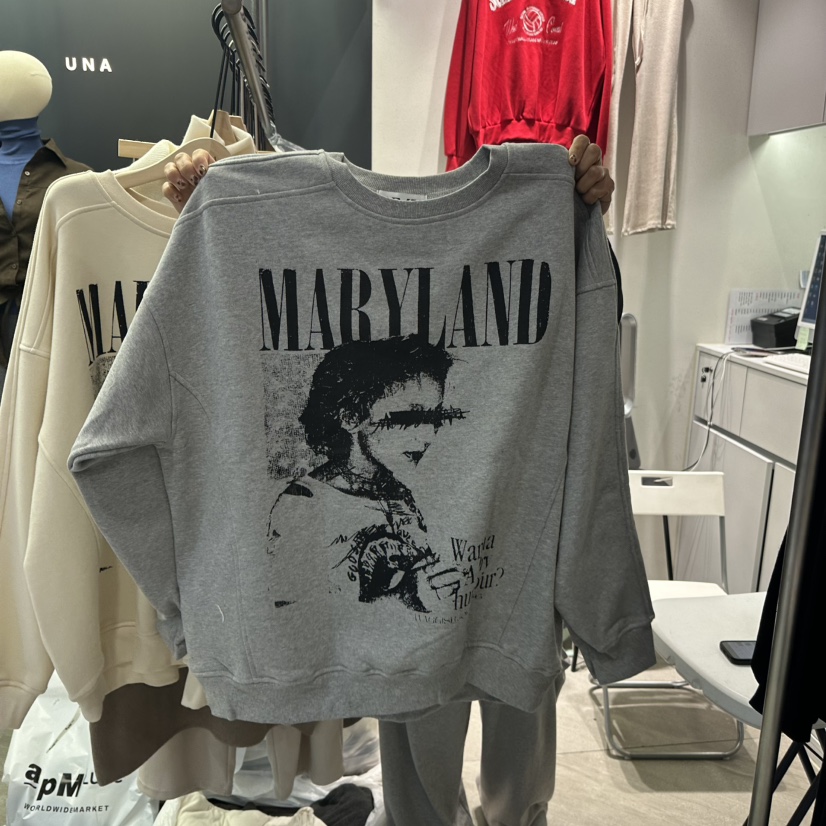 UNA/THE MAY韓國直郵㊣女裝新品職業25秋冬休閑推薦時尚衛衣THEMAY/UNA衛衣圖色2
