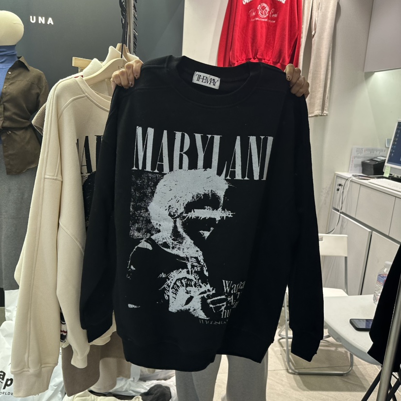 UNA/THE MAY韓國直郵㊣女裝新品職業25秋冬休閑推薦時尚衛衣THEMAY/UNA衛衣圖色3