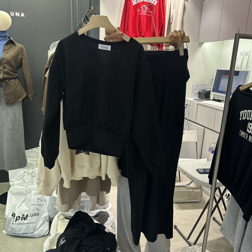 UNA/THE MAY韓國直郵㊣女裝新品時尚熱賣推薦25秋冬套裝套裝THEMAY/UNA套裝圖色2
