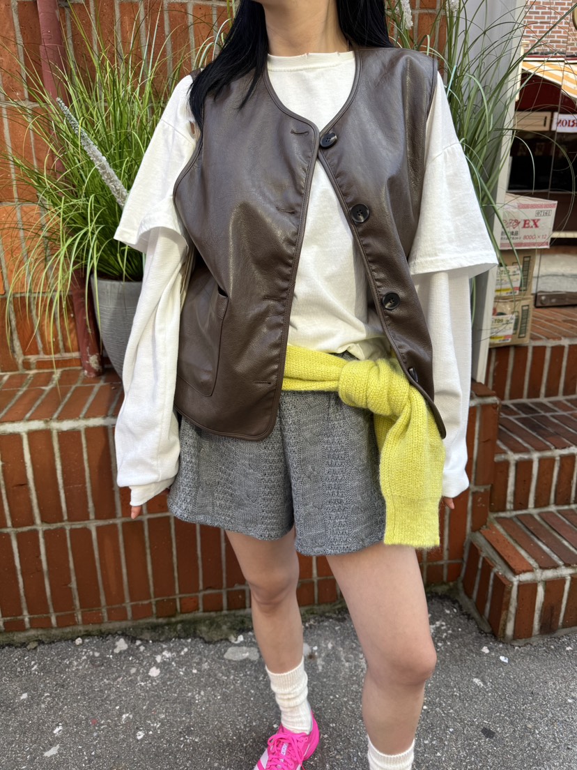 FRANC—L韓國代購㊣女裝新品時尚人氣真品推薦熱賣25秋冬短褲FRANC短褲