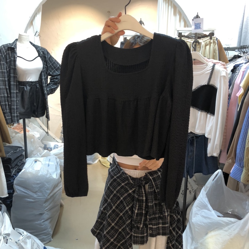 OZ東大門㊣代購女士新品推薦25秋冬休閑職業人氣襯衫蕾絲衫OZ.ounce襯衫/蕾絲衫圖色2