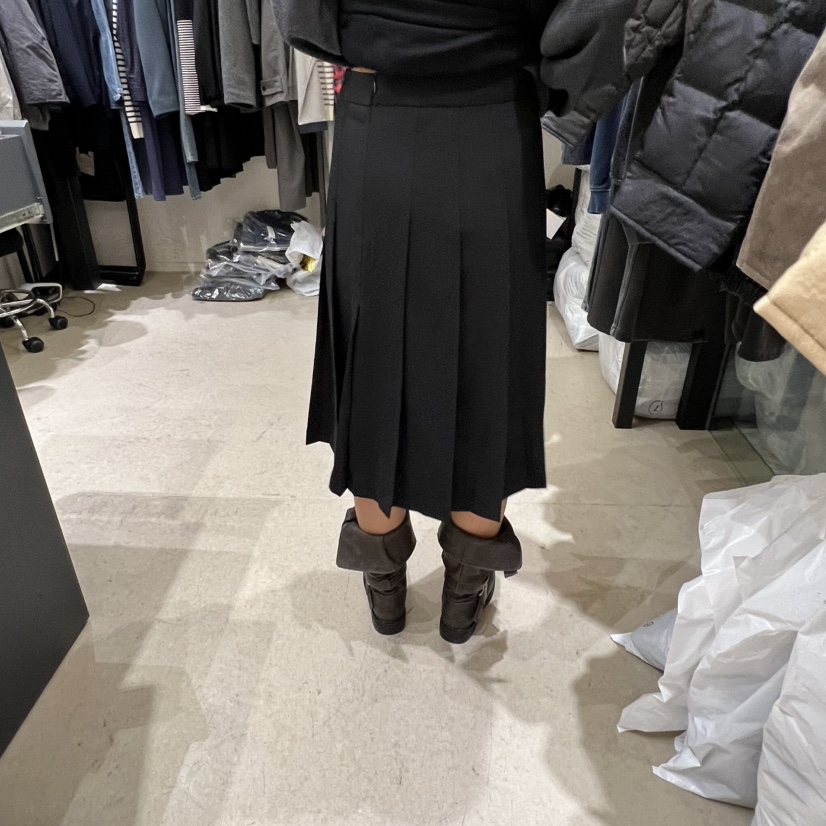 SELF SERVICE韓國代購㊣女士新品25秋冬推薦真品半身裙中短裙SELF SERVICE半身裙/中短裙