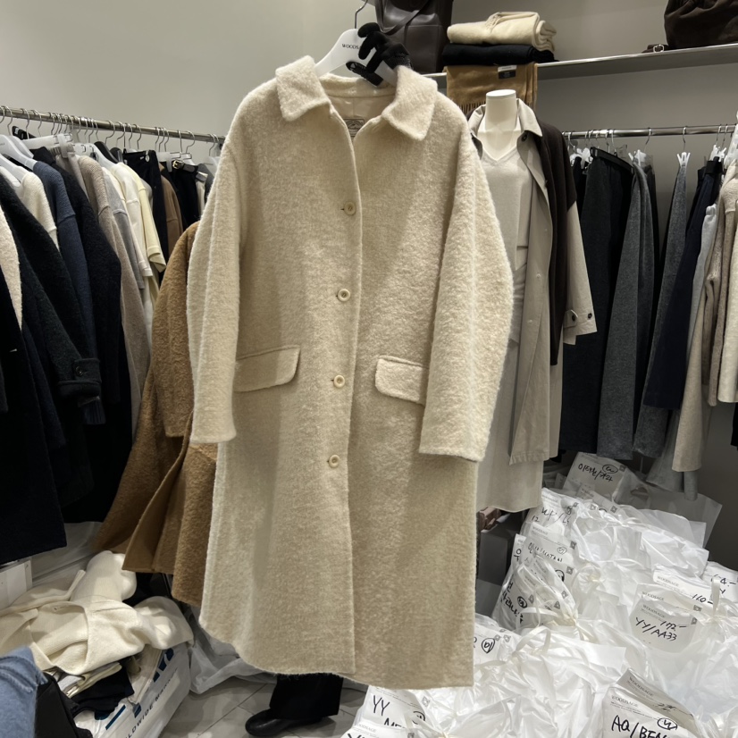 WOOD SAGE東大門㊣直郵女士新品25秋冬休閑時尚中長款大衣WOOD SAGE中長款大衣圖色1