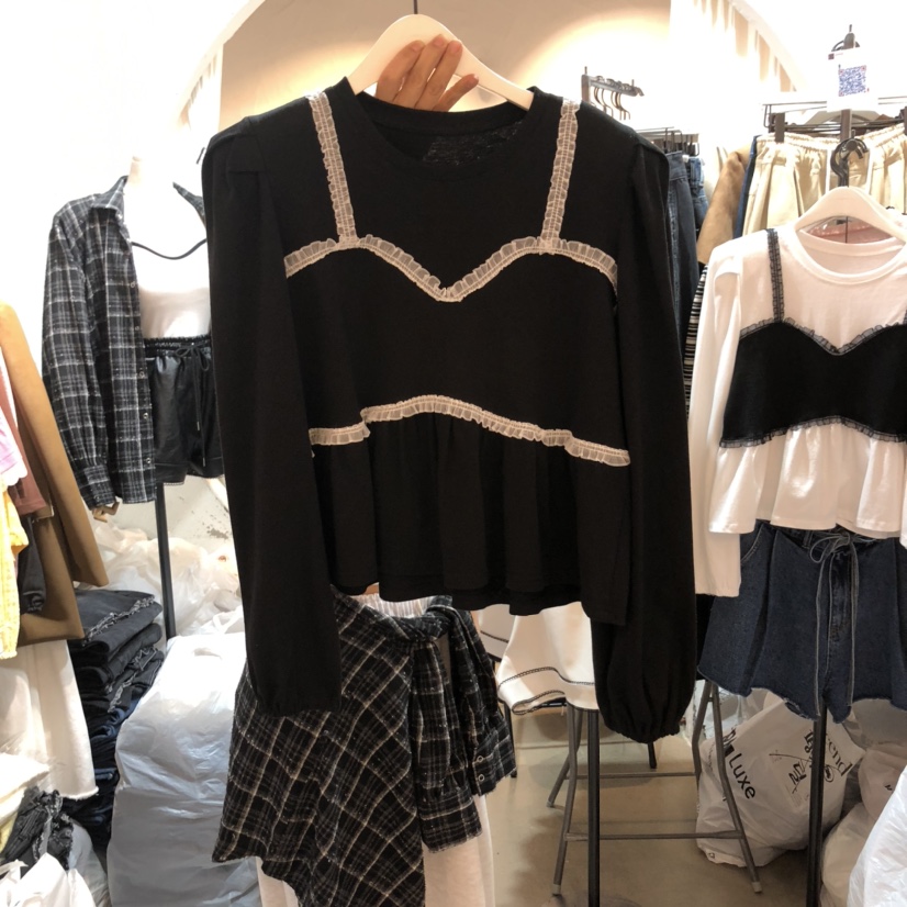 OZ東大門㊣實拍女裝新品休閑熱賣25秋冬職業真品推薦長袖T恤OZ.ounce長袖T恤圖色2