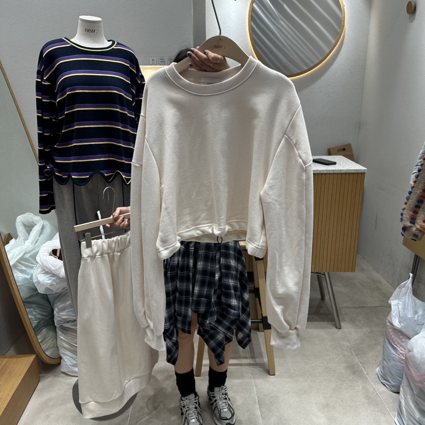 NEAR韓國直郵㊣女士新品25秋冬熱賣時尚休閑真品人氣推薦衛衣NEAR衛衣圖色1