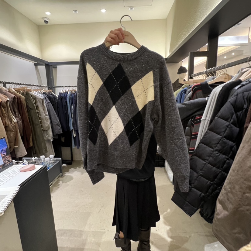 SELF SERVICE韓國代購㊣女士新品熱賣時尚休閑職業25秋冬針織衫SELF SERVICE針織衫圖色1