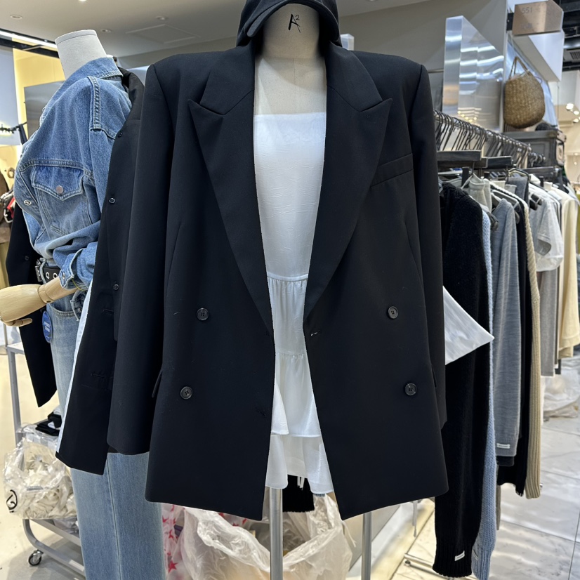 A2/D2韓國直郵㊣女裝新品職業人氣推薦休閑夾克不含內搭雙層A2/D2夾克圖色2