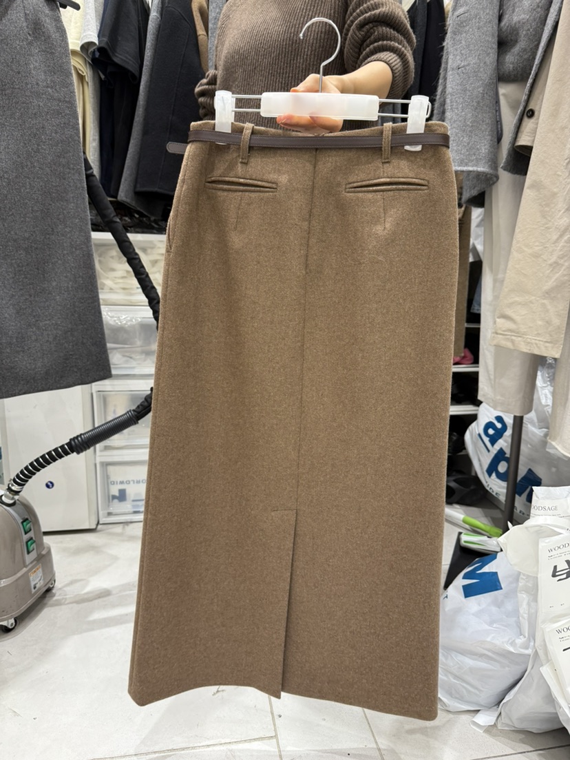 WOOD SAGE韓國代購㊣女裝新品時尚真品推薦人氣長裙含腰帶WOOD SAGE長裙