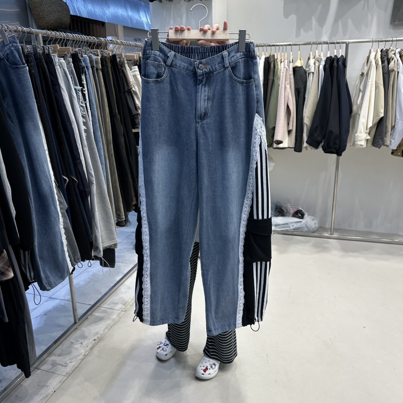 HOT PLACE東大門㊣實拍女士新款休閑熱賣25秋冬牛仔褲口袋HOT PLACE/DREAM GIRIS牛仔褲圖色2