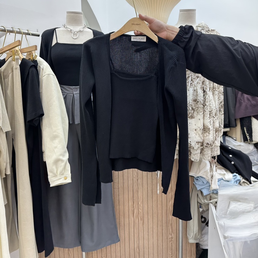 DELIGHT-Q東大門㊣直郵女士新品熱賣25秋冬休閑套裝兩件套DELIGHT-Q套裝圖色4