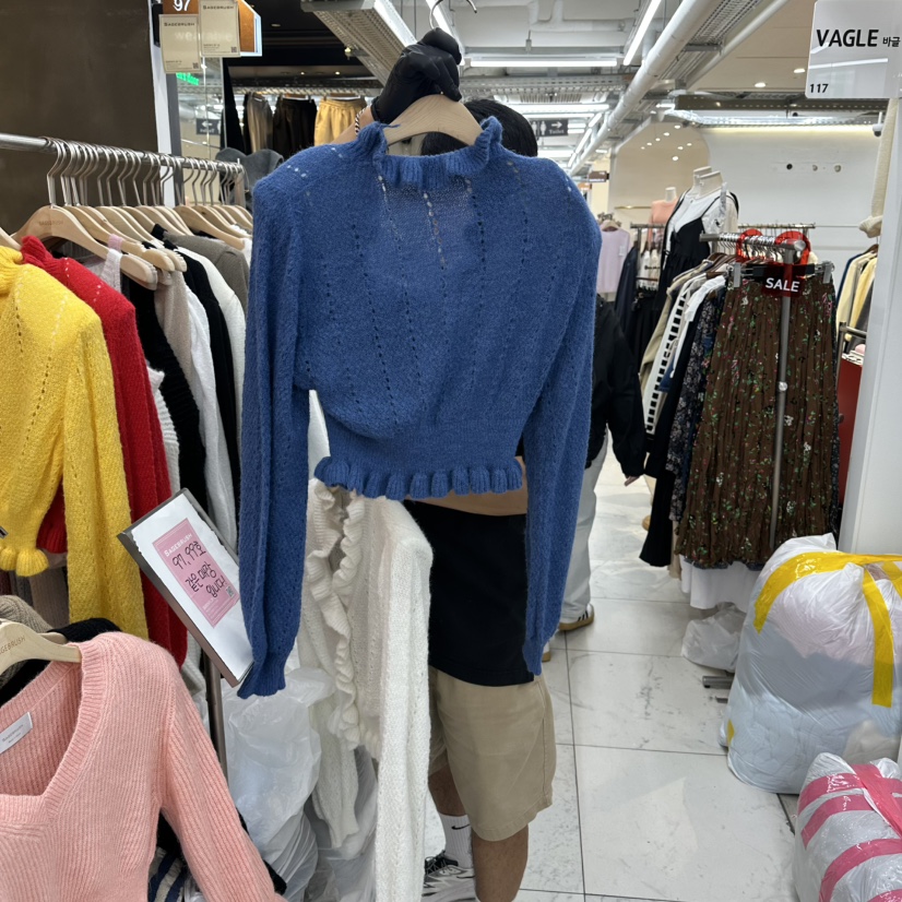 空韓國代購㊣女裝新品人氣時尚職業真品熱賣推薦休閑針織衫空針織衫