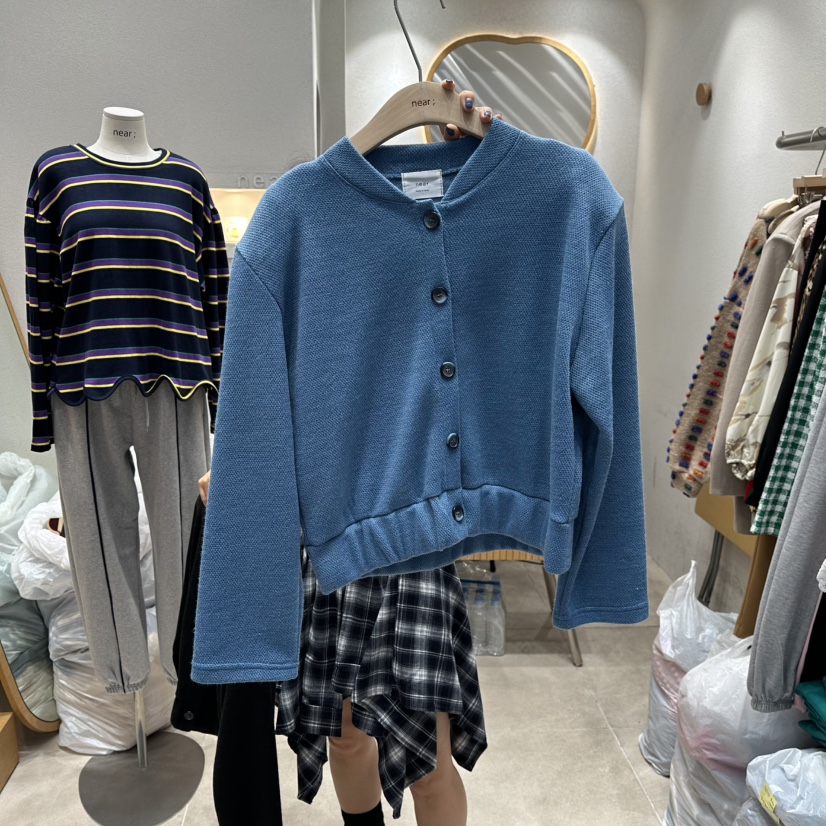 NEAR東大門㊣代購女裝新款熱賣休閑職業時尚人氣25秋冬夾克棉NEAR夾克圖色1