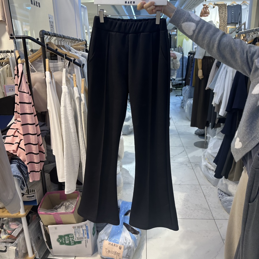 HARU韓國代購㊣女裝新款休閑時尚真品25秋冬職業休閑褲口袋HARU休閑褲圖色2黑色