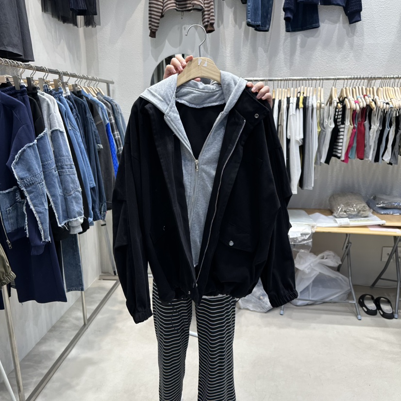 HOT PLACE韓國代購㊣女士新品推薦熱賣時尚休閑25秋冬夾克雙層HOT PLACE/DREAM GIRIS夾克圖色2