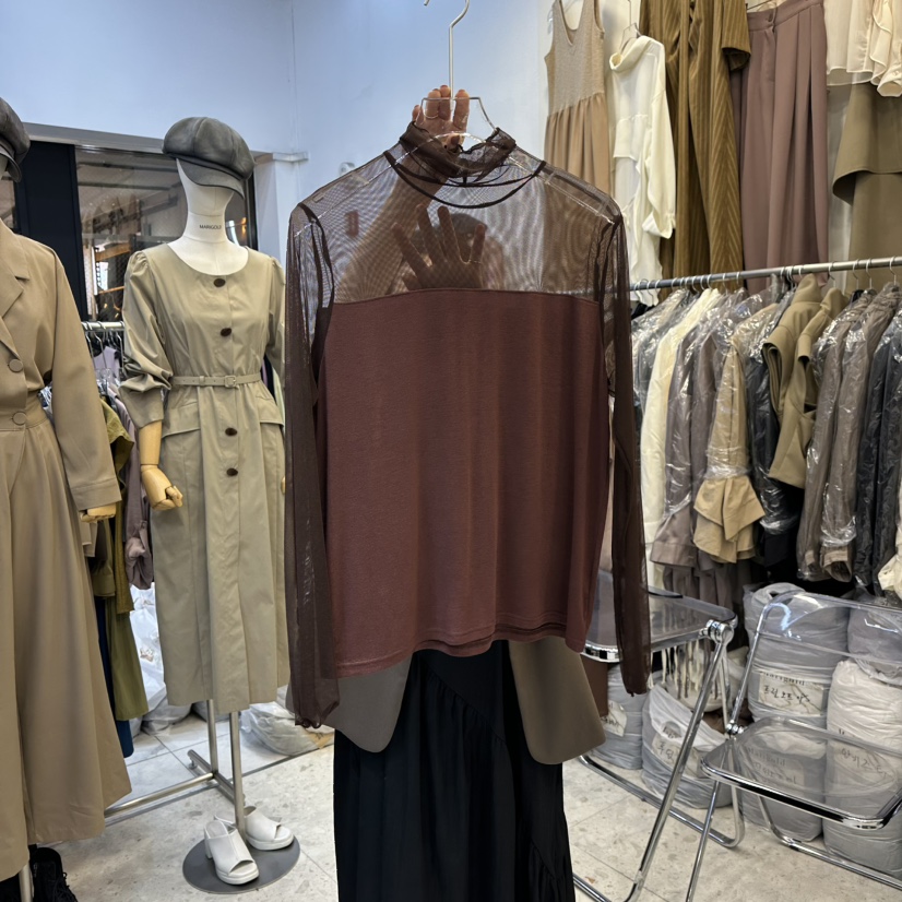 MARIGOLD韓國代購㊣女裝新款職業25秋冬真品推薦襯衫蕾絲衫MARIGOLD襯衫/蕾絲衫圖色3