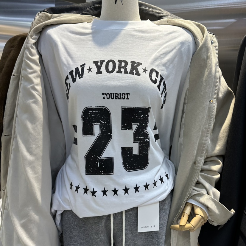 A2/D2韓國代購㊣女裝新款時尚推薦25秋冬真品熱賣休閑長袖T恤A2/D2長袖T恤圖色3