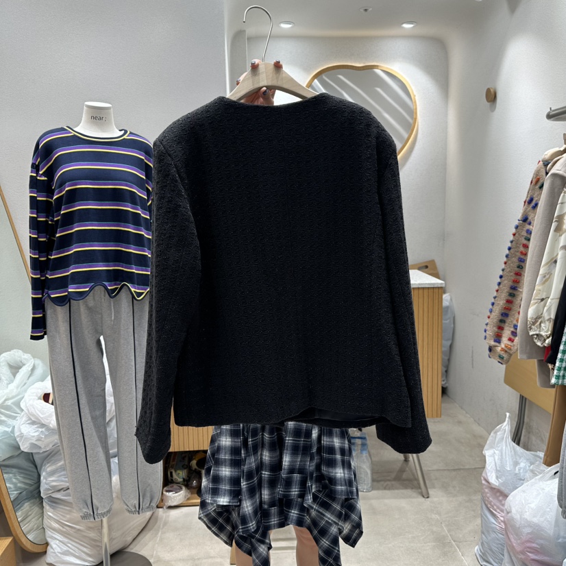 NEAR東大門㊣實拍女裝新品25秋冬人氣推薦熱賣真品夾克粗花呢NEAR夾克