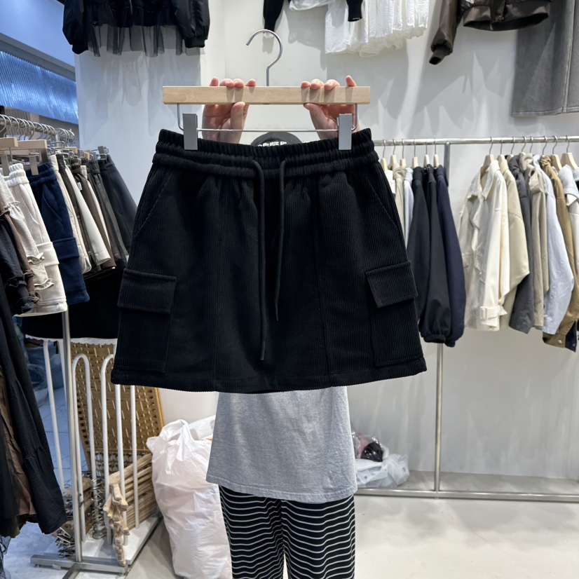 HOT PLACE東大門㊣直郵女士新品休閑推薦25秋冬短裙燈芯絨口袋HOT PLACE/DREAM GIRIS短裙圖色3