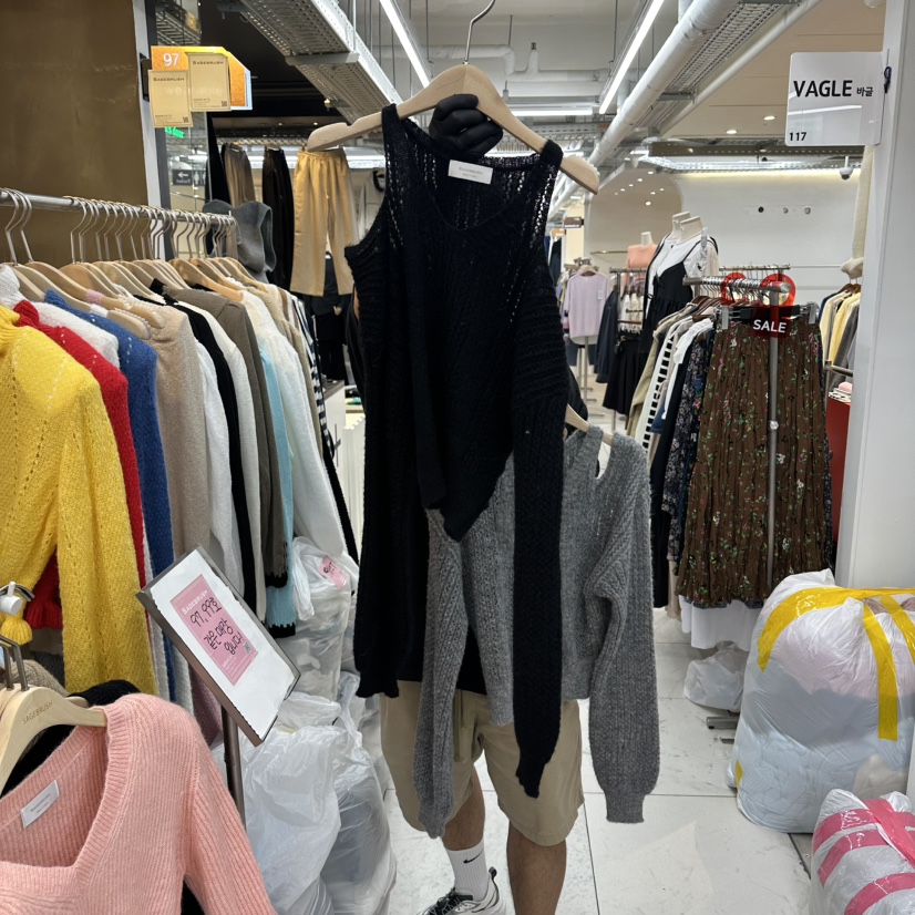 空韓國代購㊣女士新品25秋冬熱賣時尚真品人氣推薦職業針織衫空針織衫圖色4