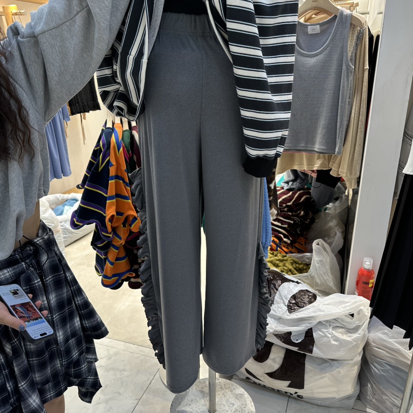 NEAR東大門㊣直郵女裝新品熱賣休閑推薦時尚真品休閑褲荷葉邊NEAR休閑褲