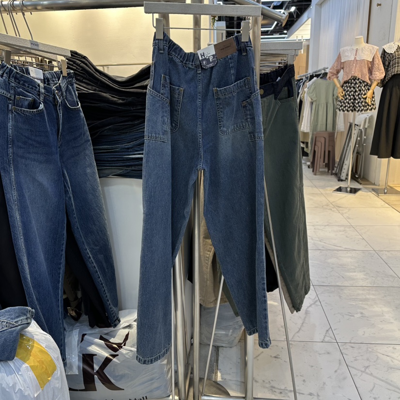POCKET-Q東大門㊣實拍女士新品人氣25秋冬真品推薦休閑牛仔褲POCKET-Q牛仔褲
