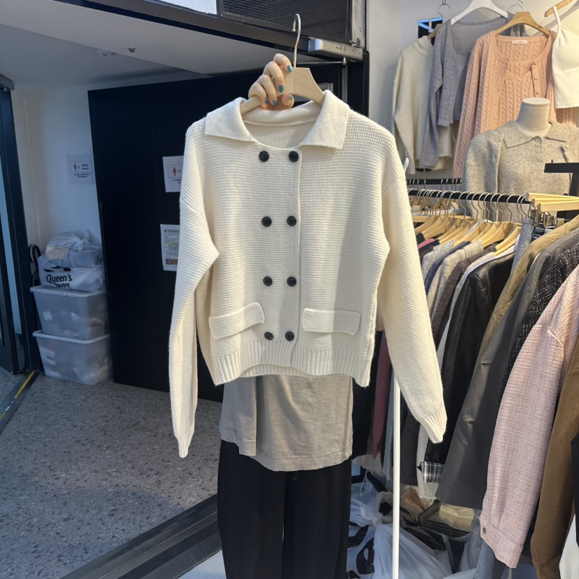 HARU韓國代購㊣女裝新品推薦真品熱賣時尚休閑人氣毛衣開衫HARU毛衣圖色1