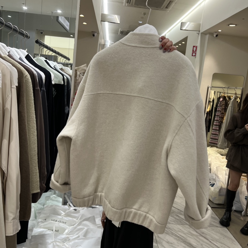 VERVEINE韓國代購㊣女裝新品熱賣推薦休閑25秋冬時尚夾克手工VERVEINE夾克