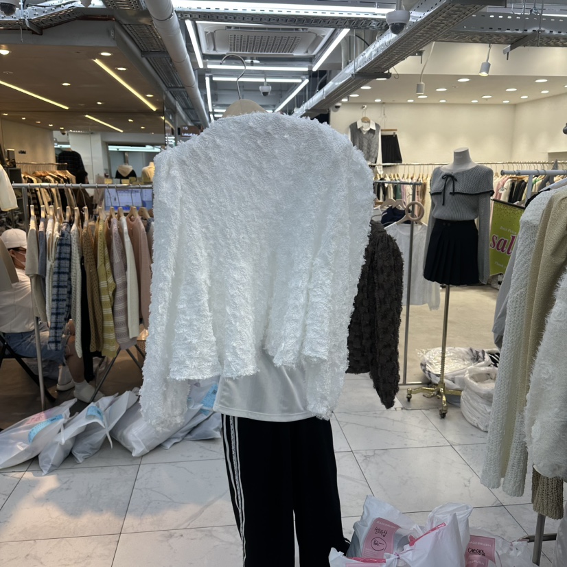 空韓國代購㊣女士新品25秋冬推薦時尚真品熱賣休閑襯衫蕾絲衫空襯衫/蕾絲衫