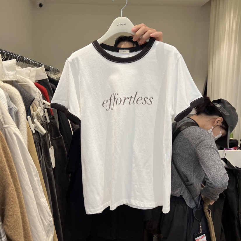 JINSIM東大門㊣代購女裝新品25秋冬真品推薦熱賣人氣時尚T恤JINSIMT恤圖色1
