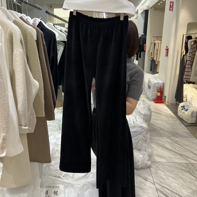 VERVEINE東大門㊣直郵女裝新品休閑真品推薦休閑褲燈芯絨絲絨VERVEINE休閑褲圖色3