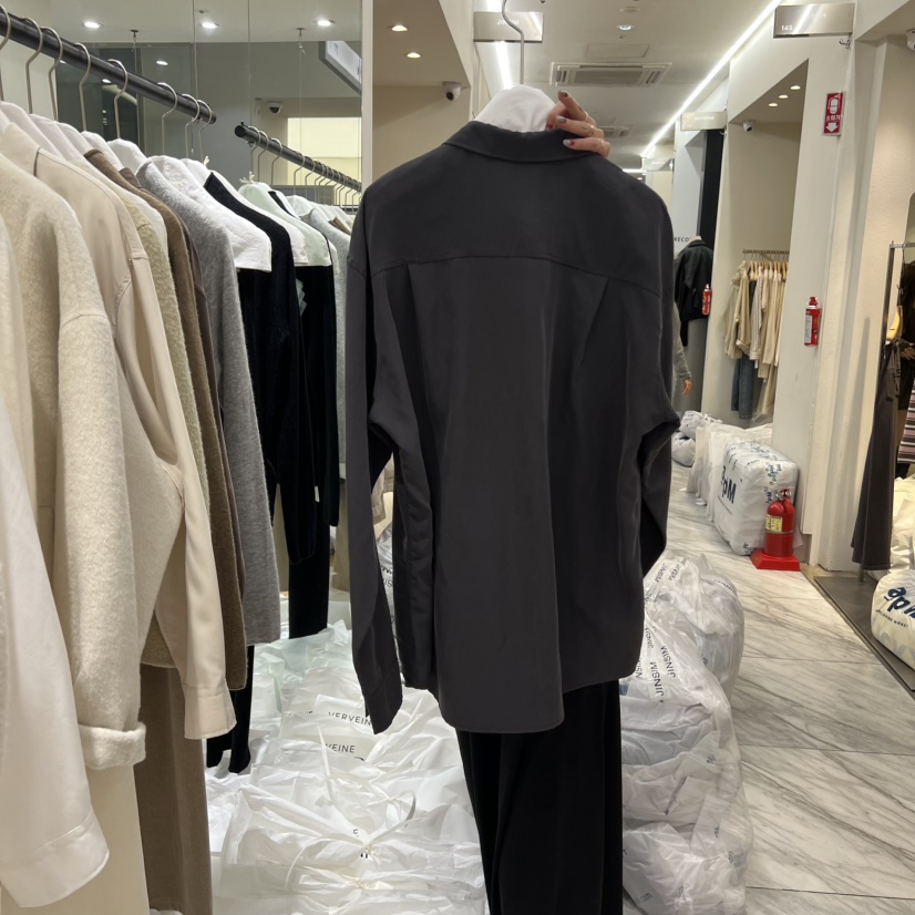 VERVEINE東大門㊣實拍女士新品職業推薦25秋冬休閑襯衫蕾絲衫VERVEINE襯衫/蕾絲衫
