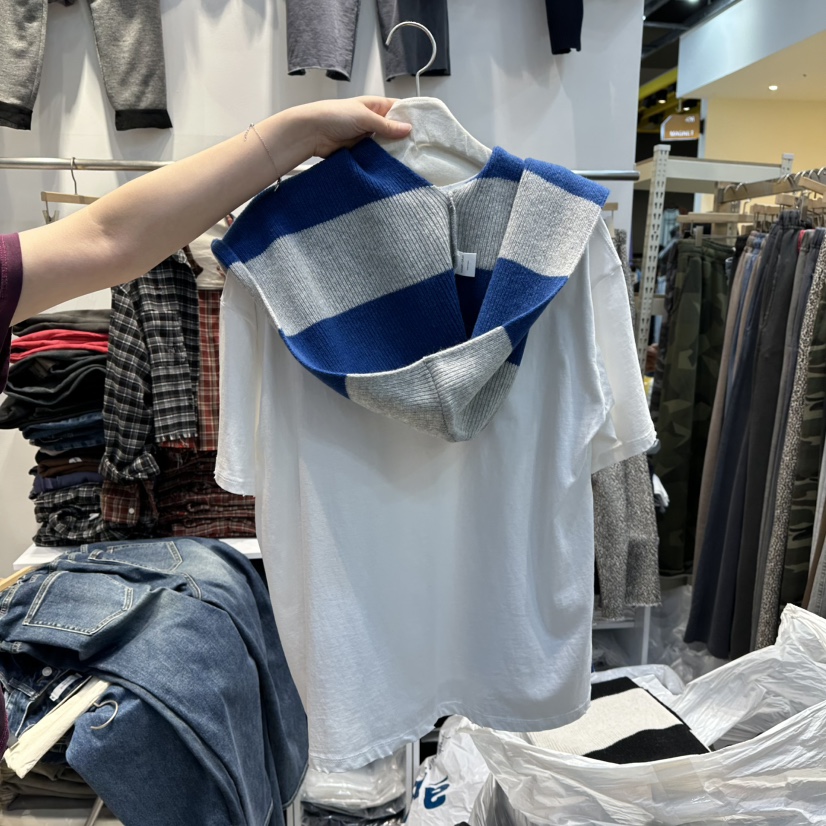 WASHBLUE東大門㊣代購女士新品推薦圍巾披肩不含內搭羊毛兜帽圍巾WASHBLUE圍巾/披肩