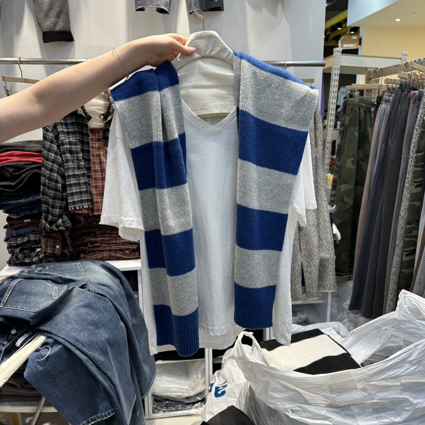 WASHBLUE東大門㊣代購女士新品推薦圍巾披肩不含內搭羊毛兜帽圍巾WASHBLUE圍巾/披肩圖色3