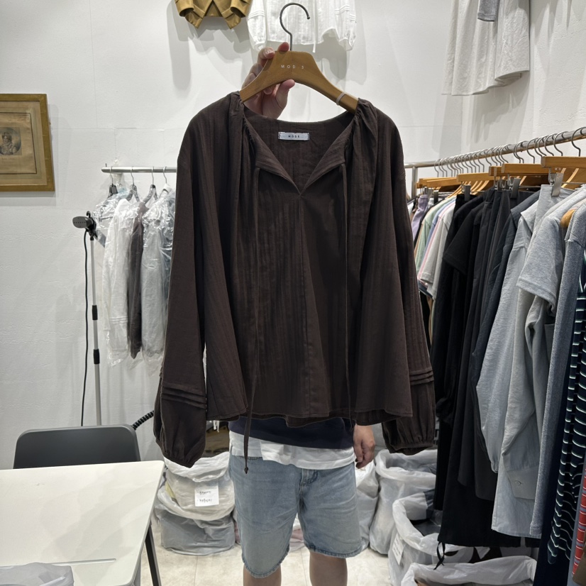 MODS-Q東大門㊣代購女士新款推薦25秋冬人氣職業襯衫蕾絲衫MODS-Q襯衫/蕾絲衫圖色2