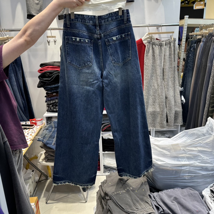 WASHBLUE韓國代購㊣女士新款人氣休閑25秋冬時尚推薦牛仔褲WASHBLUE牛仔褲