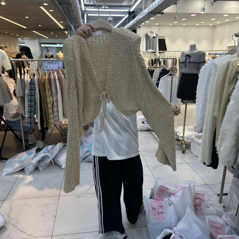 空韓國直郵㊣女裝新品時尚熱賣25秋冬真品人氣推薦職業針織衫空針織衫圖色2