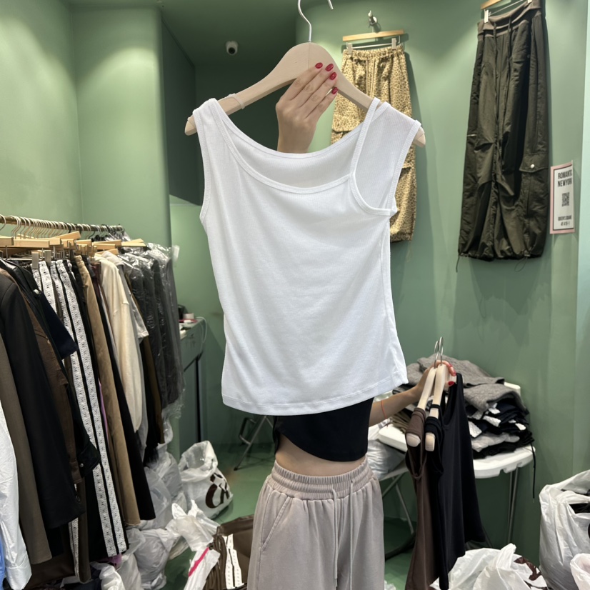 ROMANTIC NEWYORK東大門㊣代購女士新品推薦休閑25秋冬吊帶背心ROMANTIC NEWYORK吊帶/背心