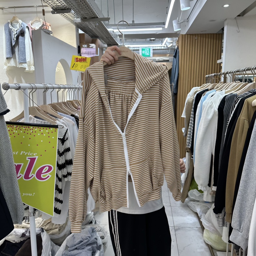空韓國代購㊣女士新款職業熱賣時尚休閑推薦真品套裝套裝條紋空套裝圖色2