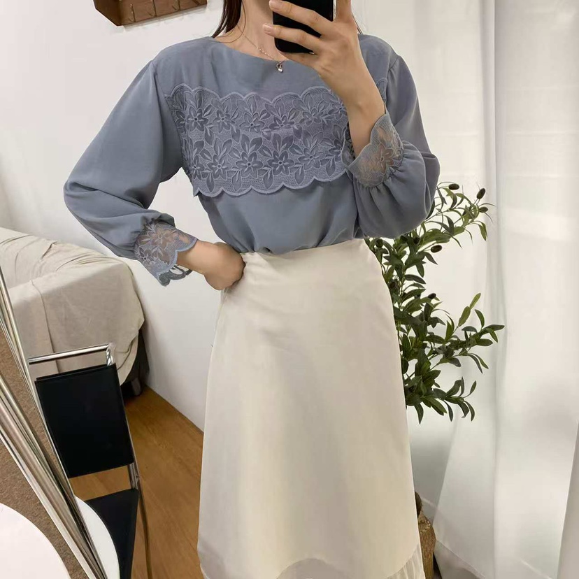 BLUE RIBBON東大門㊣代購女裝新品熱賣休閑人氣襯衫蕾絲衫BLUE RIBBON襯衫/蕾絲衫