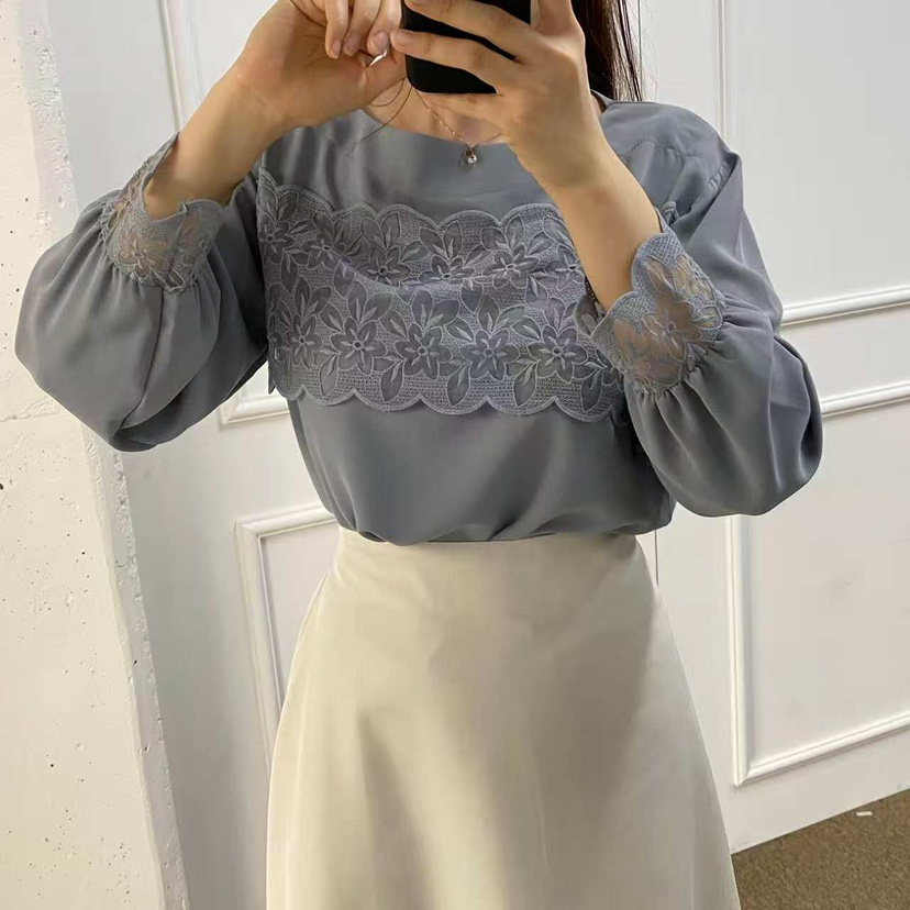BLUE RIBBON東大門㊣代購女裝新品熱賣休閑人氣襯衫蕾絲衫BLUE RIBBON襯衫/蕾絲衫