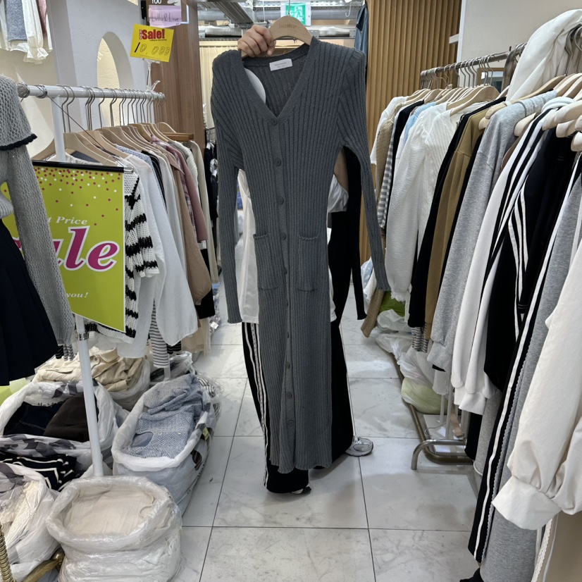 空韓國代購㊣女士新款推薦職業真品熱賣休閑時尚連衣裙開衫空連衣裙圖色3