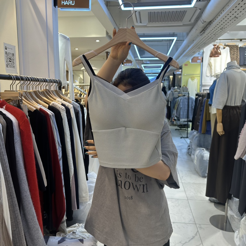 HARU東大門㊣直郵女裝新品推薦25秋冬人氣休閑時尚吊帶背心HARU吊帶/背心圖色2