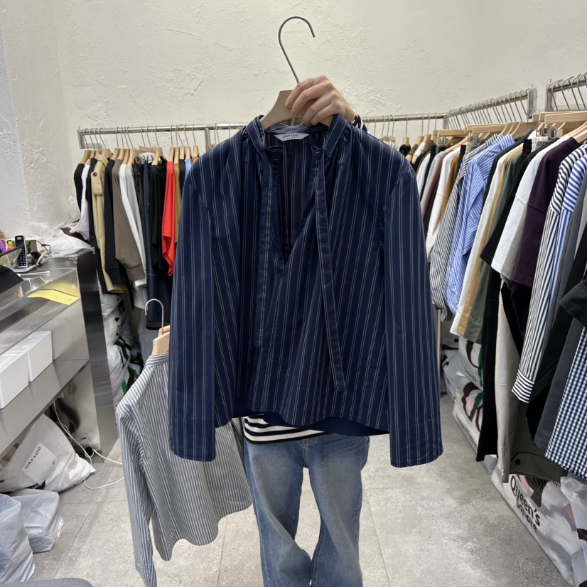 DA YLOG韓國直郵㊣女裝新品休閑人氣時尚推薦25秋冬襯衫蕾絲衫DA YLOG襯衫/蕾絲衫圖色3